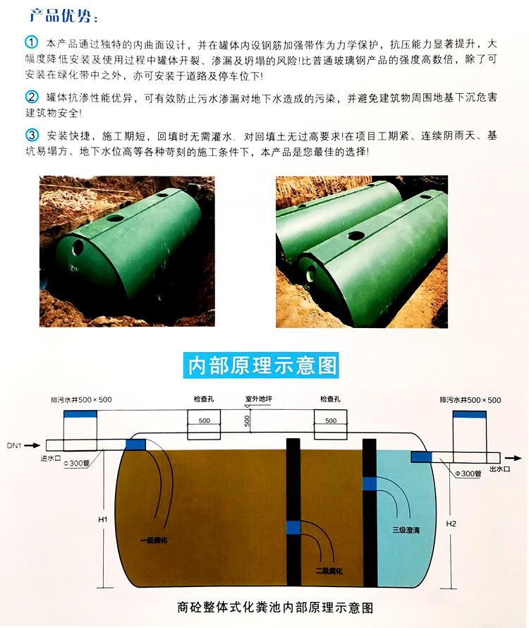 长岛玻璃钢化粪池